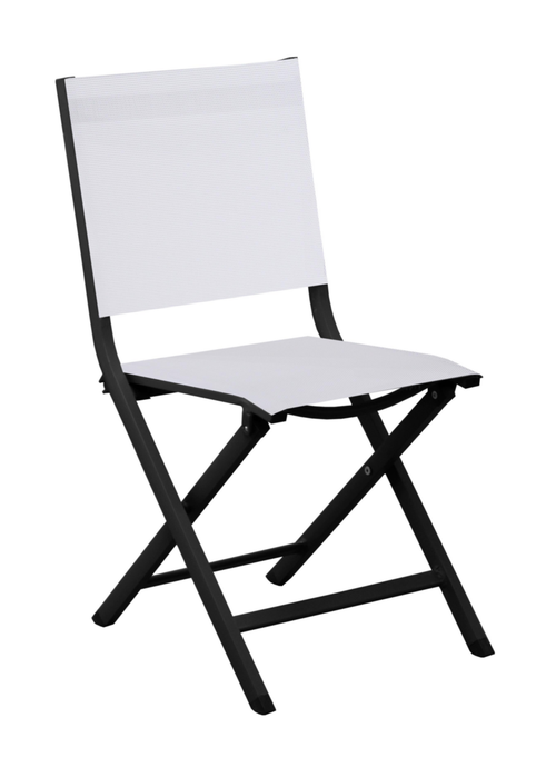 Visuel 1 du produit Chaise Max coloris gris en aluminium - 90 x 45 x 52 cm