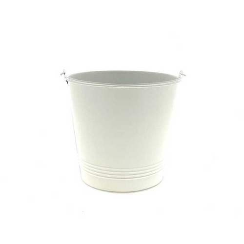 Visuel 1 du produit Cache-pot métal blanc Zinc - Ø 18 x H 17,5 cm