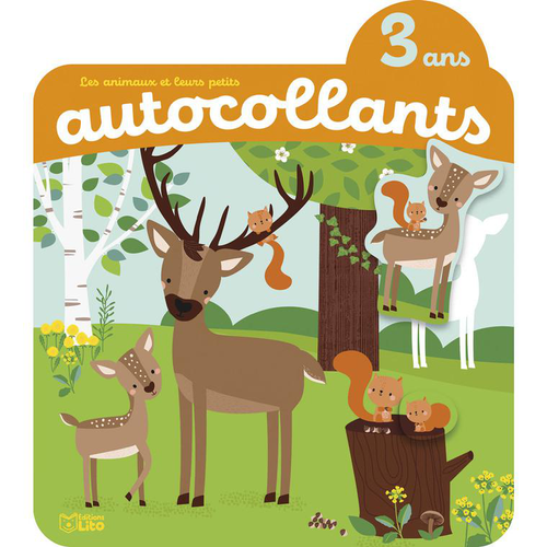 Visuel 1 du produit Les animaux et leurs petits en autocollants dès 3 ans Editions Lito