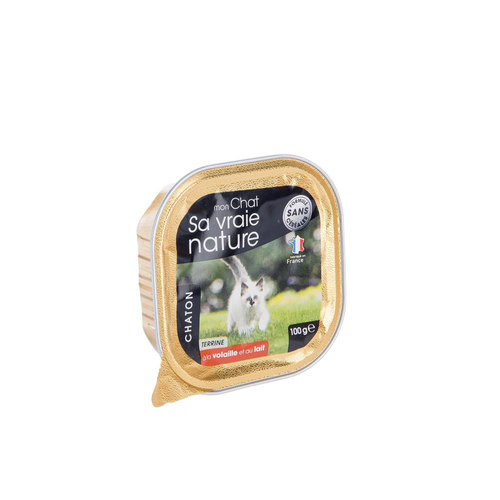 Visuel 1 du produit Terrine pour chaton volaille lait Sa vraie nature - 100 g