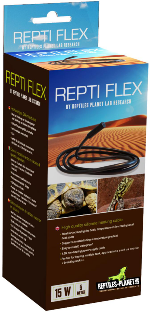 Visuel 1 du produit Cordon chauffant pour vivarium coloris noir Reptile Planet Repti Flex 15W 5 m - Ø 7 mm