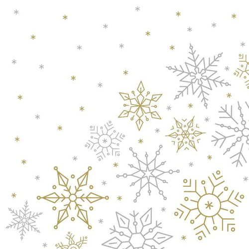 Visuel 1 du produit 20 serviettes 3 plis Glistering snow - 33 x 33 cm