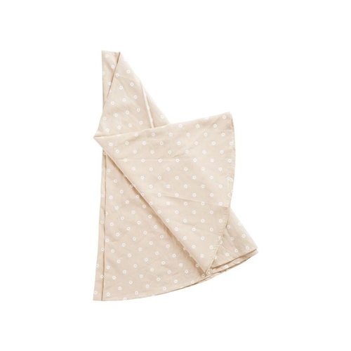 Visuel 1 du produit Nappe ronde en coton et lin naturel à marguerites blanches - Ø 180 cm