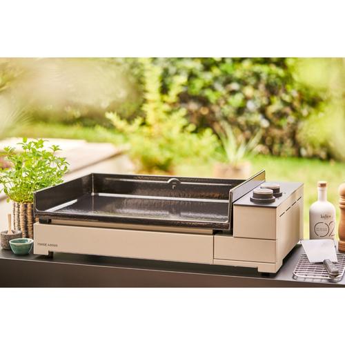 Visuel 2 du produit Plancha Premium électrique 60 coloris noir en acier Forge Adour - 75,3 x 44,1 x 24,1 cm