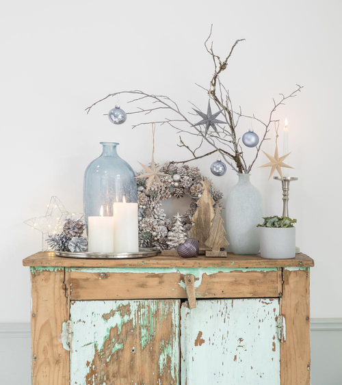 Visuel 6 du produit Boîte de 20 boules en verre bleu Kaemingk - Ø 6 cm