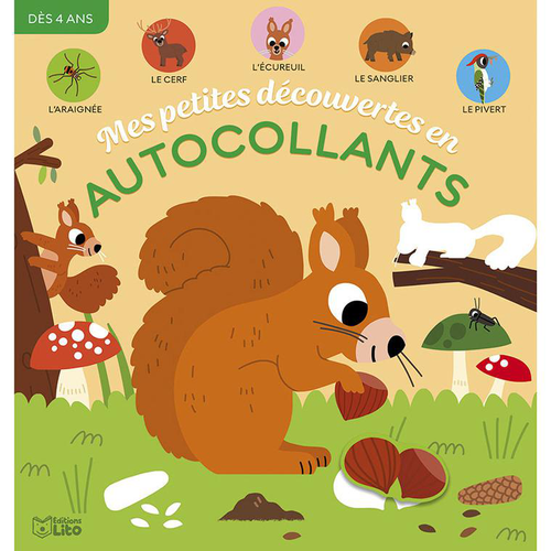 Visuel 1 du produit Livre d'autocollants "Les animaux de la forêt" aux Éditions Lito