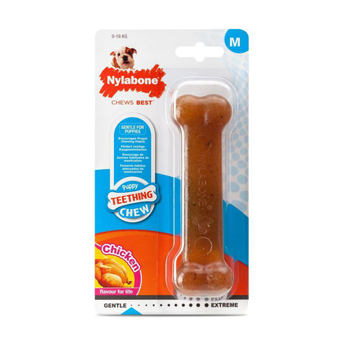 Visuel 1 du produit Os à mâcher pour chiot Nylabone saveur poulet taille M