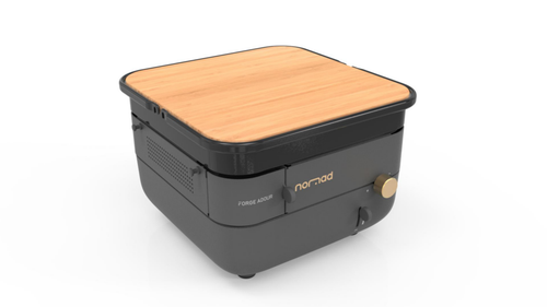 Visuel 2 du produit Plancha Nomad au gaz coloris noir en acier Forge Adour Nomad - 33,5 x 33,5 x 21,5 cm