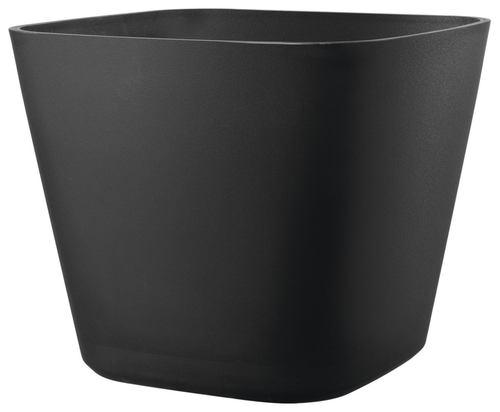 Visuel 1 du produit Pot en plastique injecté coloris gris Deroma Origin Quadro anthracite - 28 x 28 x 23,5 cm