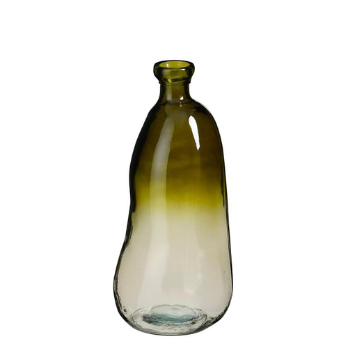 Visuel 1 du produit Vase en verre recyclé vert Organic grand modèle - Ø 22 x H 51 cm