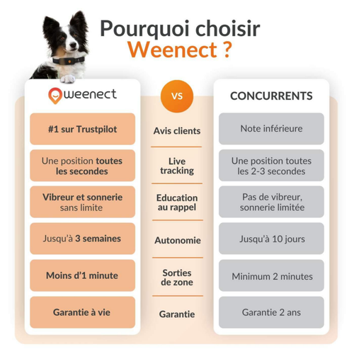 Visuel 10 du produit Collier GPS pour chien coloris orange Weenect XT