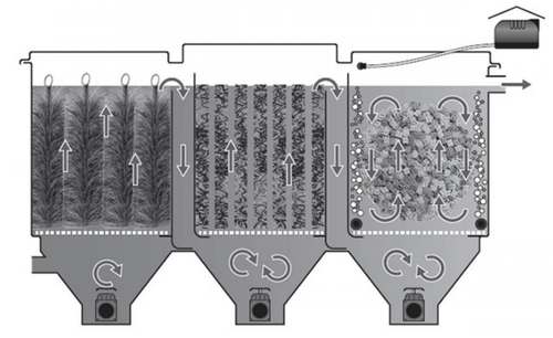 Visuel 2 du produit Brosse nettoyante pour filtre de bassin KOI PRO - dimensions 15 x 30 cm