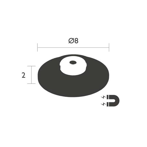 Visuel 4 du produit Socle aimanté rouge Fermob Aplo - Ø 8 cm