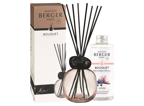 Visuel 1 du produit Bouquet parfumé rose / noir Maison Berger minéral parfum Lilifora - 100 ml