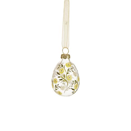 Visuel 1 du produit Œuf en verre coloré à motifs fleuri - Ø 4 x H 6 cm