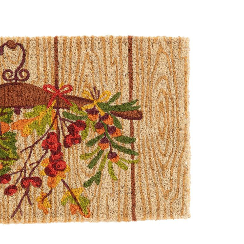 Visuel 2 du produit Paillasson en fibre de coco motif suspension d’automne - 72 x 40 cm
