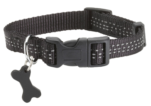 Visuel 1 du produit Collier pour chien en nylon tressé coloris noir Bobby Safe 16 mm - Taille S
