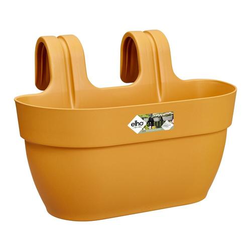 Visuel 1 du produit Pot easy hanger en plastique recyclé coloris jaune miel Elho Vibia Campana moyen modèle - 26,5 x 24,1 x 24,1 cm