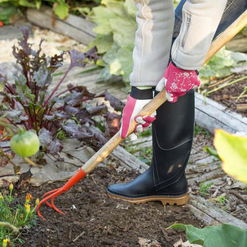 Visuel 3 du produit Gants Jardy cuir et élasthanne coloris Rose Taille 8