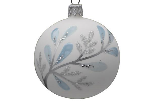 Visuel 1 du produit Suspension boule décorative Nordique coloris blanc en verre - Ø 7 cm