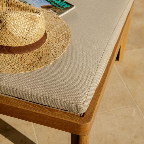 Visuel 6 du produit Bain de soleil coloris beige en aluminium Lotus - 200 x 67,5 x 32 cm