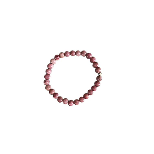 Visuel 1 du produit Bracelet rhodonite rose 6mm