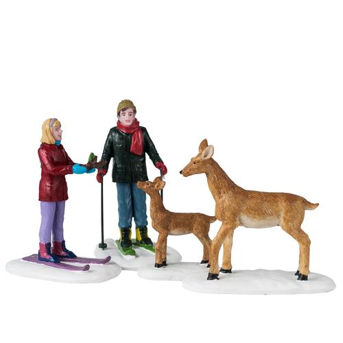 Visuel 1 du produit Personnages pour village de Noël animaux sauvages en résine coloris multicolore Lemax Vail Village