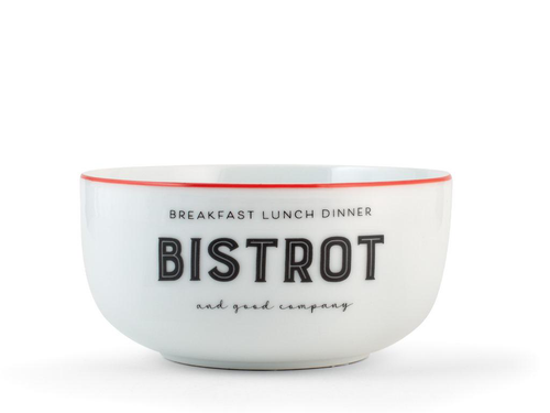 Visuel 1 du produit Bol Bistrot coloris blanc en porcelaine - 14 cm