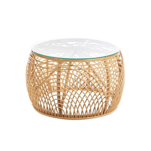 Visuel 1 du produit Table basse filaire coloris beige - 75 x 75 x 45 cm