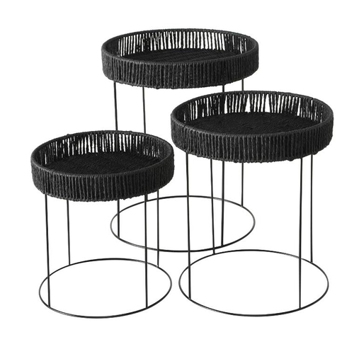 Visuel 1 du produit Table d'appoint coloris noir en métal Elo - Ø 40 cm