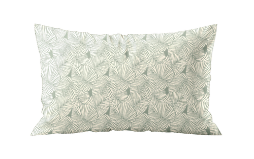 Visuel 1 du produit Coussin décoratif rectangulaire coloris vert en coton - 35 x 50 cm
