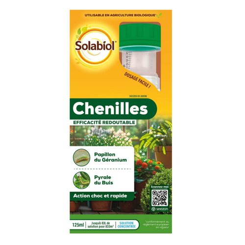 Visuel 1 du produit Traitement insecticide anti-chenilles concentré Solabiol - 125 ml