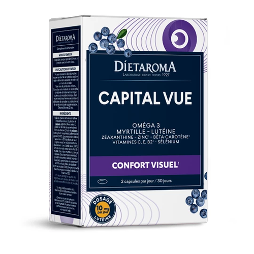Visuel 1 du produit Complément alimentaire confort visuel Dietaroma Capital Vue bio – 60 capsules