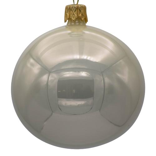 Visuel 1 du produit Boule de Noël en verre blanc - Ø 6 cm