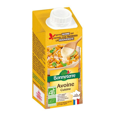 Visuel 1 du produit Lait végétal avoine cuisine bio Bonneterre - 20 cl