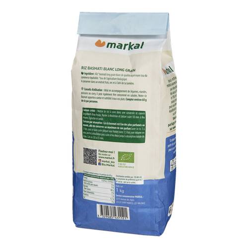 Visuel 2 du produit Riz basmati blanc bio Markal - 1 kg