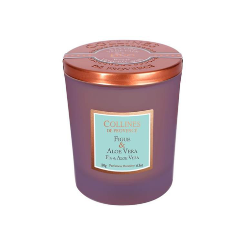 Visuel 1 du produit Bougie parfumée en cire végétale senteur Aloé vera Collines de Provence - 180 g