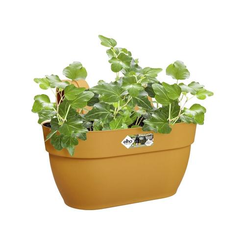 Visuel 4 du produit Pot easy hanger en plastique recyclé coloris jaune miel Elho Vibia Campana moyen modèle - 26,5 x 24,1 x 24,1 cm