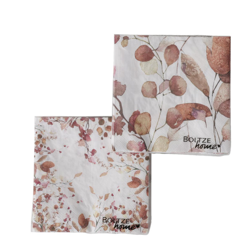 Visuel 1 du produit Lot de 20 serviettes Bernada coloris marron en papier - 17 x 17 x3 cm