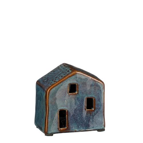 Visuel 1 du produit Maison décorative en céramique grise petit modèle - 8 x 5 x 7,5 cm