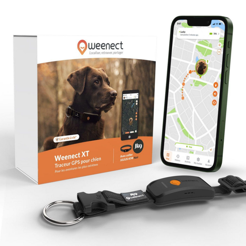 Visuel 1 du produit Collier GPS pour chien coloris noir Weenect XT
