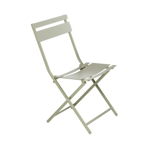Visuel 1 du produit Chaise de jardin pliante Clivia coloris vert amande en acier - 50,5 x 42,8 x 84 cm