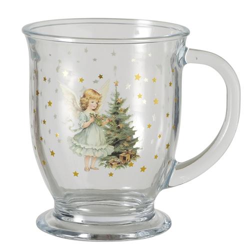 Visuel 1 du produit Mug en verre transparent à motif laqué Clara - 490 ml