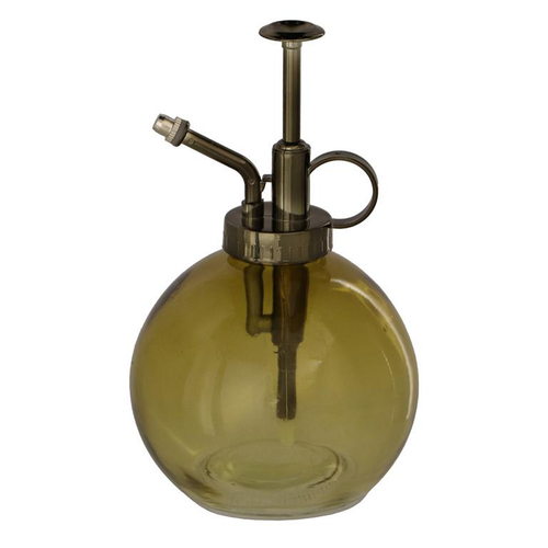 Visuel 1 du produit Vaporisateur boule en verre vert - Ø 9,9 x H 16,7 cm