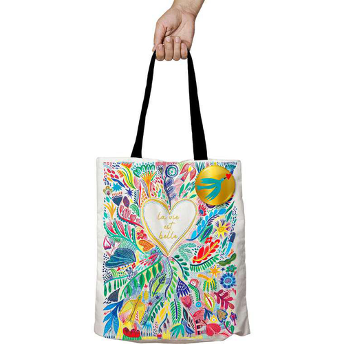 Visuel 1 du produit Sac tote bag la vie est belle Cartesdart - 42 x 34 cm