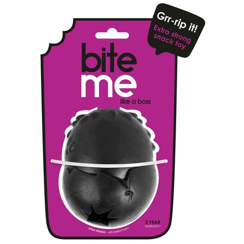Visuel 2 du produit Jouet pour chien coloris noir en caoutchouc distributeur de friandises Bite Me Grrrip It - Taille L 13 x 10 x 9 cm