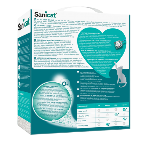 Visuel 2 du produit Litière minérale pour chat Sanicat Active White – 10 L