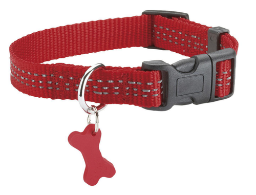 Visuel 1 du produit Collier pour chien en nylon tressé coloris rouge Bobby Safe 10 mm - Taille XS