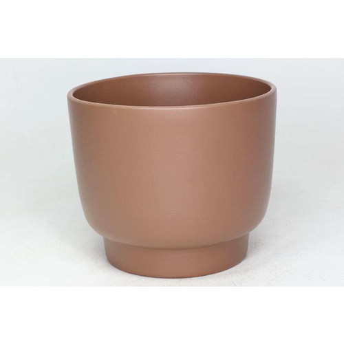 Visuel 1 du produit Cache-pot en céramique café Calm - Ø 6,5/7,3 x H 6 cm