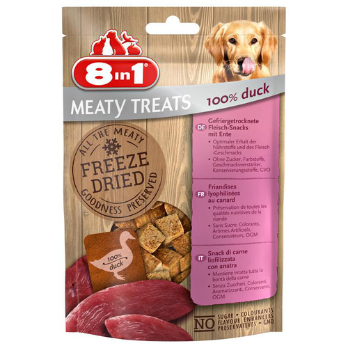 Visuel 1 du produit Friandises pour chien freeze dried canard 8in1 Meaty Treats - 50 g